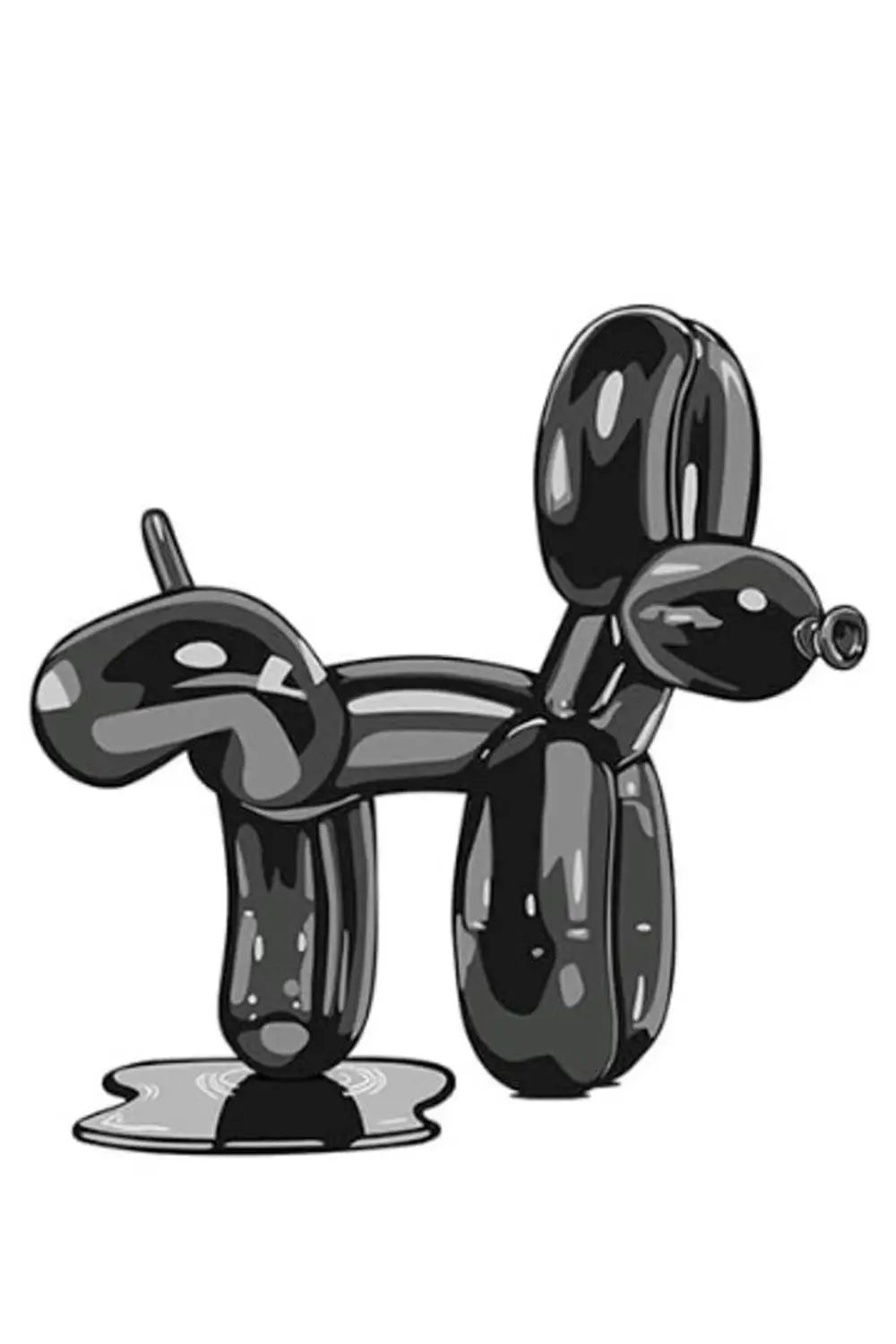 Funny Bathroom Wall Art Minimalism Home Decor Pop Art Balloon Dog Poop Poster Print For Toliet Living Room Home Decor