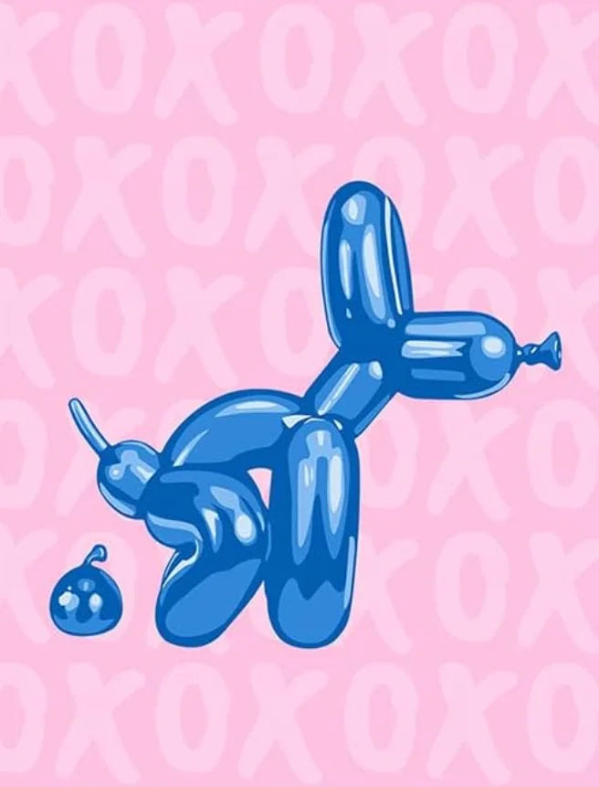 Funny Bathroom Wall Art Minimalism Home Decor Pop Art Balloon Dog Poop Poster Print For Toliet Living Room Home Decor