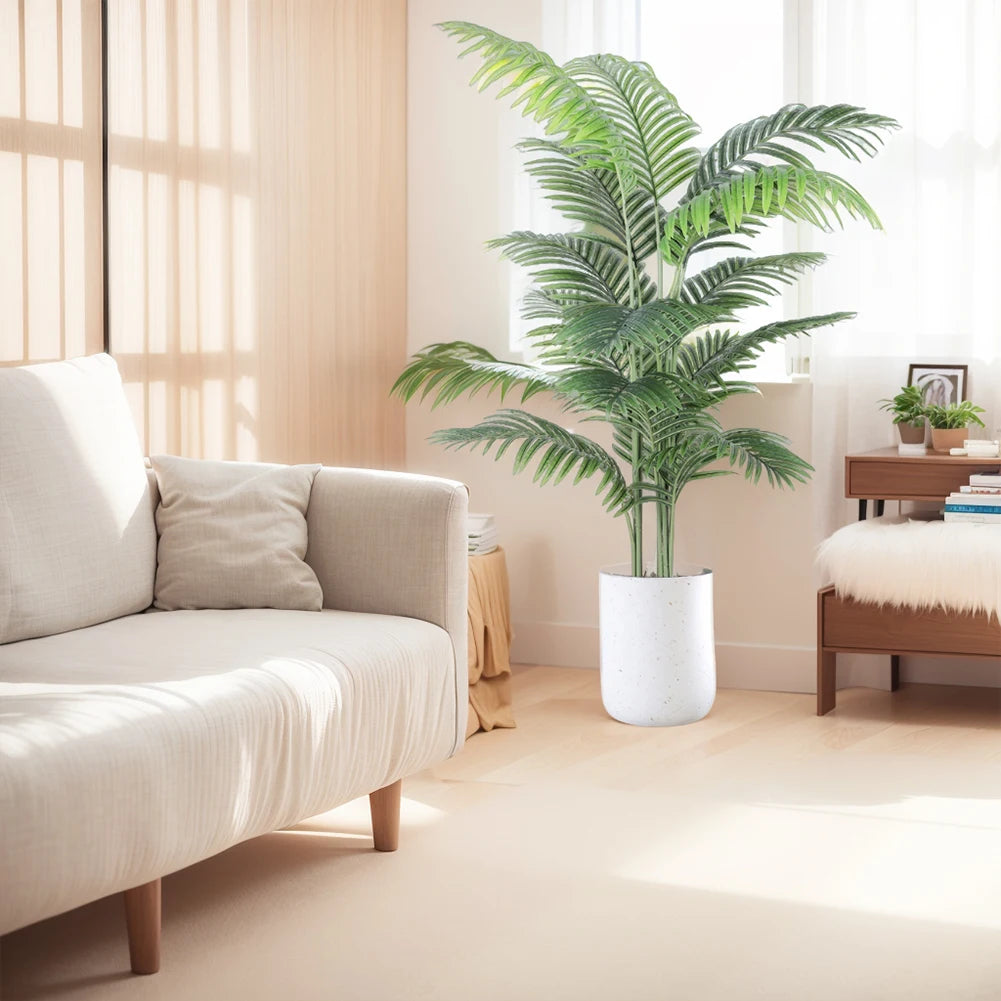1/2PCS Artificial Tropical Palm Plant 5FT Faux Dypsis Lutescens Plants in Pot for Indoor Outdoor Home Office Garden Decoration