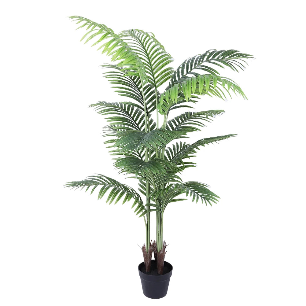 1/2PCS Artificial Tropical Palm Plant 5FT Faux Dypsis Lutescens Plants in Pot for Indoor Outdoor Home Office Garden Decoration