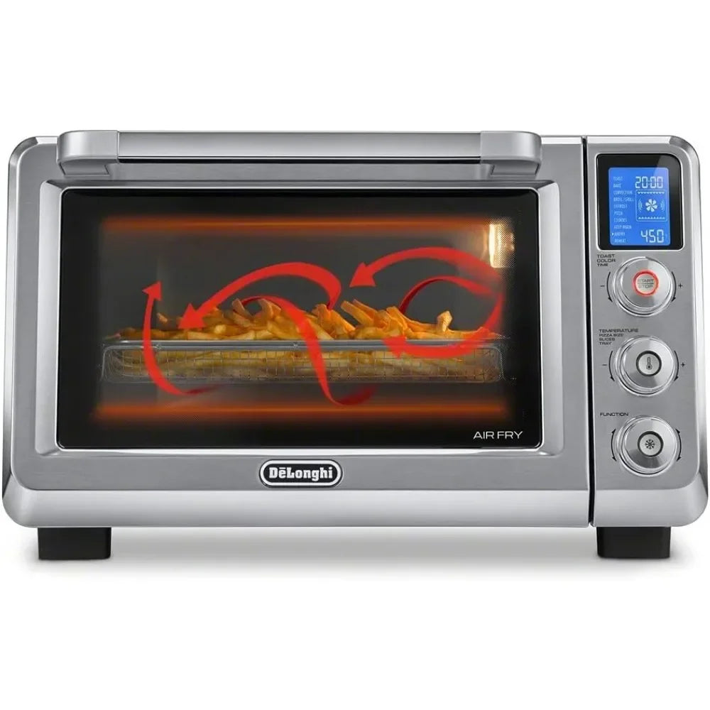 10-in-1 Digital AirFryer ,True Convection Toaster Oven with internal light, Grills, Broils, Bakes, Roasts, Reheats