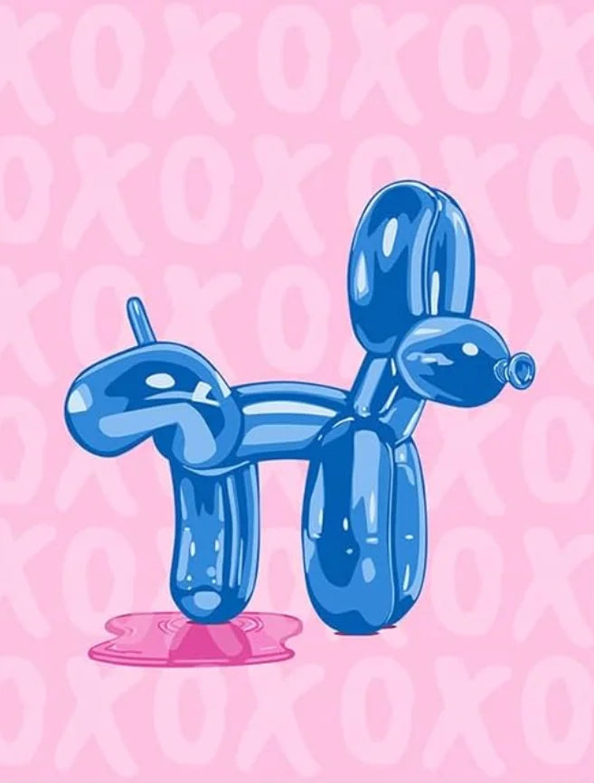 Funny Bathroom Wall Art Minimalism Home Decor Pop Art Balloon Dog Poop Poster Print For Toliet Living Room Home Decor