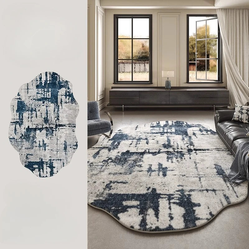 Light Luxury Rugs for Bedroom Irregular Shapes Living Room Decoration Washable Carpet Thick Plush Study Mat Home Fluffy Soft Rug