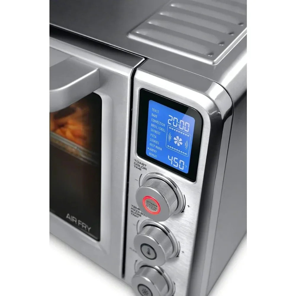 10-in-1 Digital AirFryer ,True Convection Toaster Oven with internal light, Grills, Broils, Bakes, Roasts, Reheats