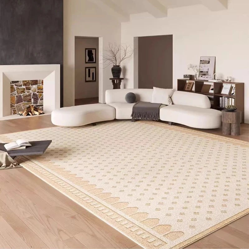 Retro Style Rugs for Bedroom Large Area Living Room Decoration Waterproof Carpet Washable Lounge Floor Mat Anti-slip Bedside Rug