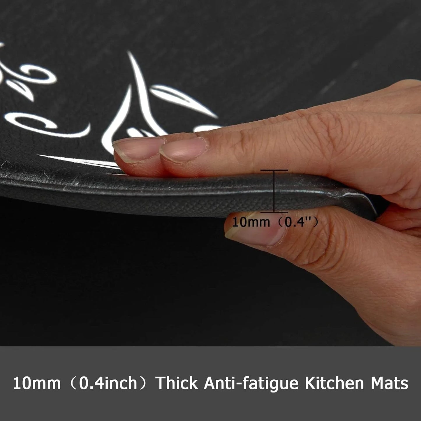 Kitchen mat kit, 2 anti slip mats, suitable for comfortable standing table mats and carpets in sinks, offices, and laundry rooms
