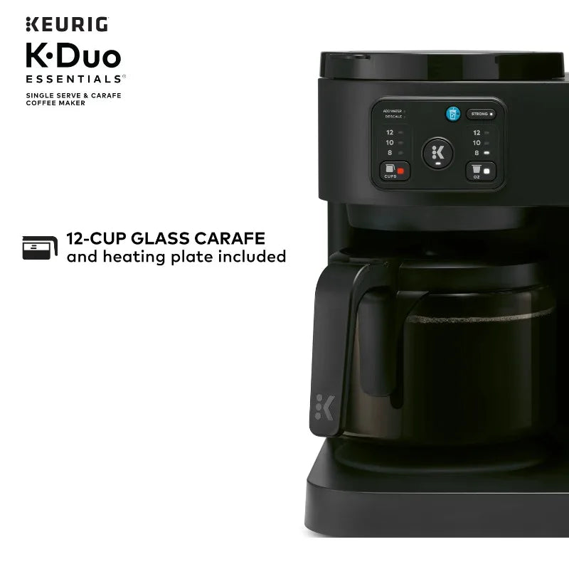 Keurig K-Duo Essentials, Hot & Iced Single-Serve K-Cup Pod Coffee Maker & Carafe, Black